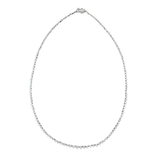 14K White Gold Diamond Necklace