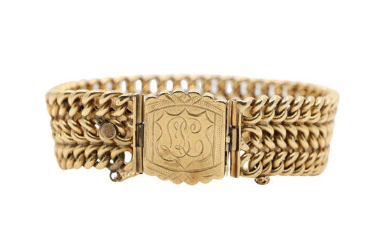 Victorian 1907's 14K Gold Weave Bracelet