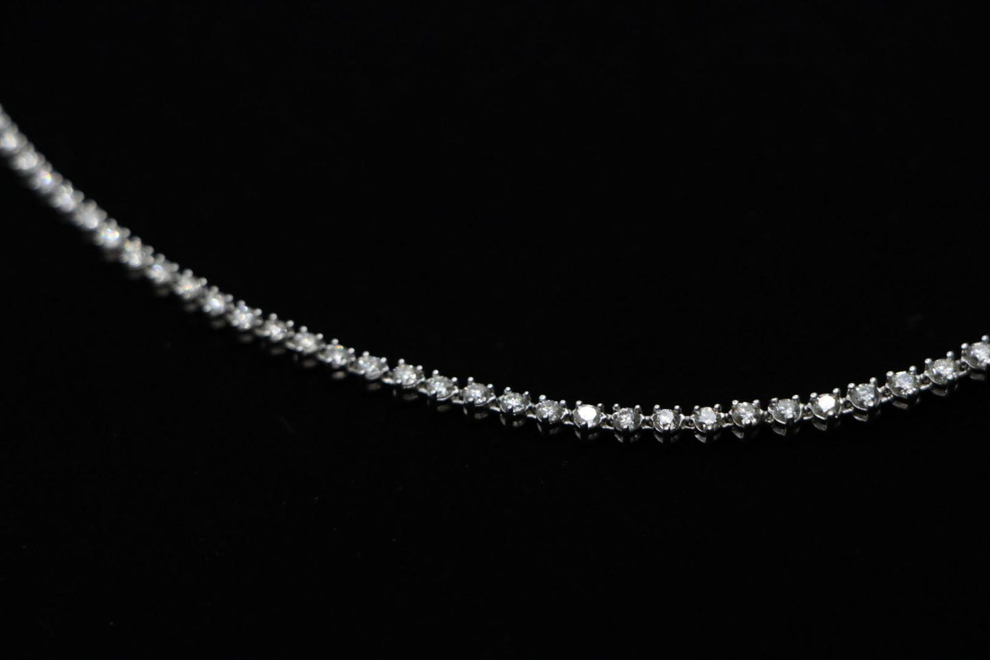 14K White Gold Diamond Necklace