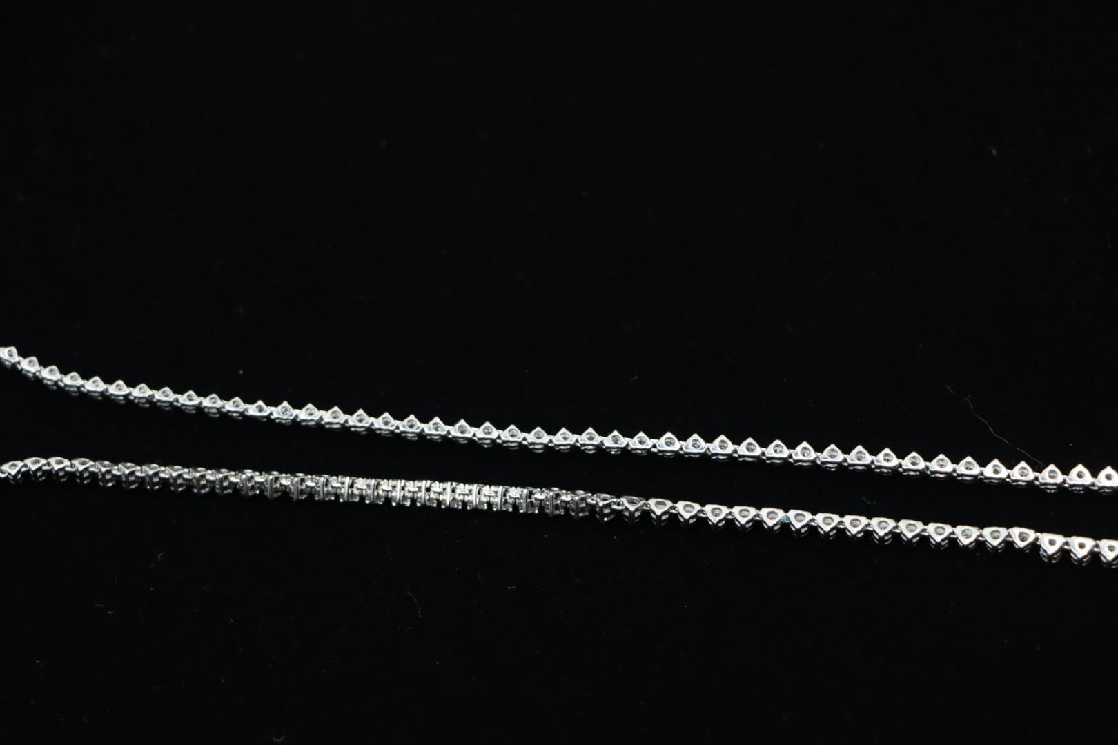 14K White Gold Diamond Necklace