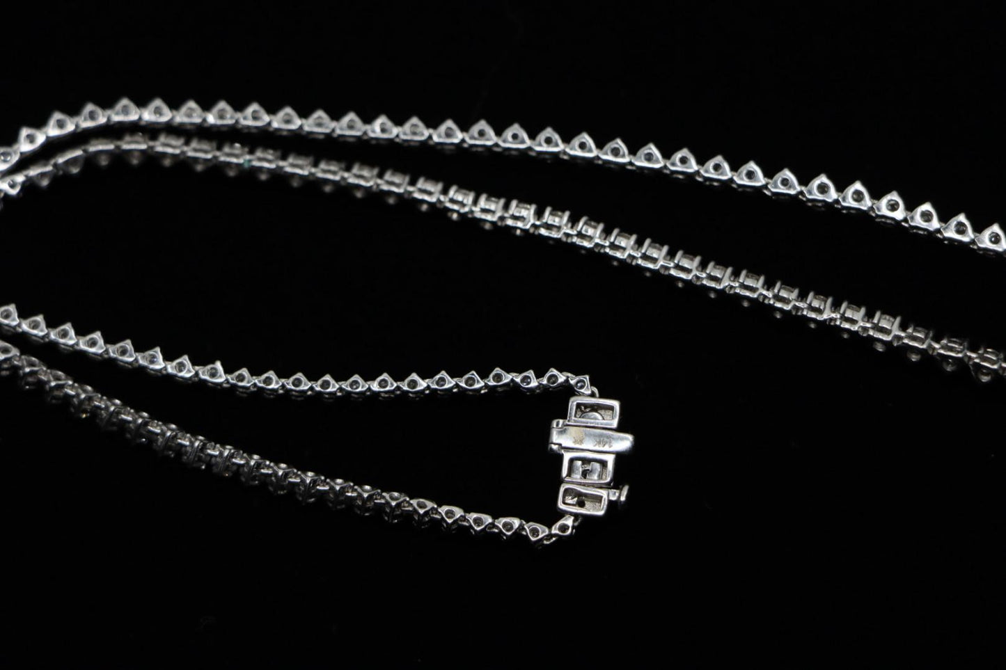 14K White Gold Diamond Necklace