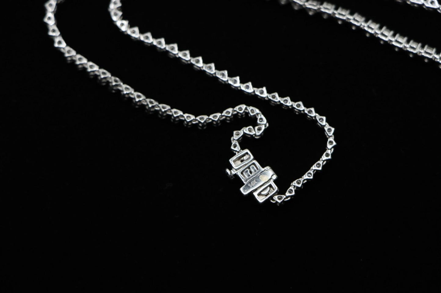 14K White Gold Diamond Necklace