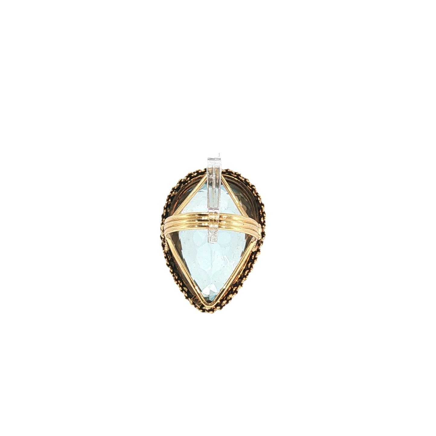 Large 14K Gold Aquamarine Ring