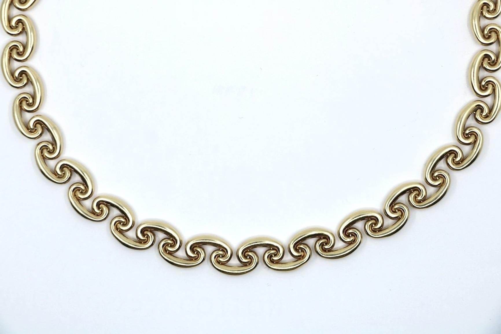 Vintage Chiampesan 18K Gold Mariner Chain Necklace