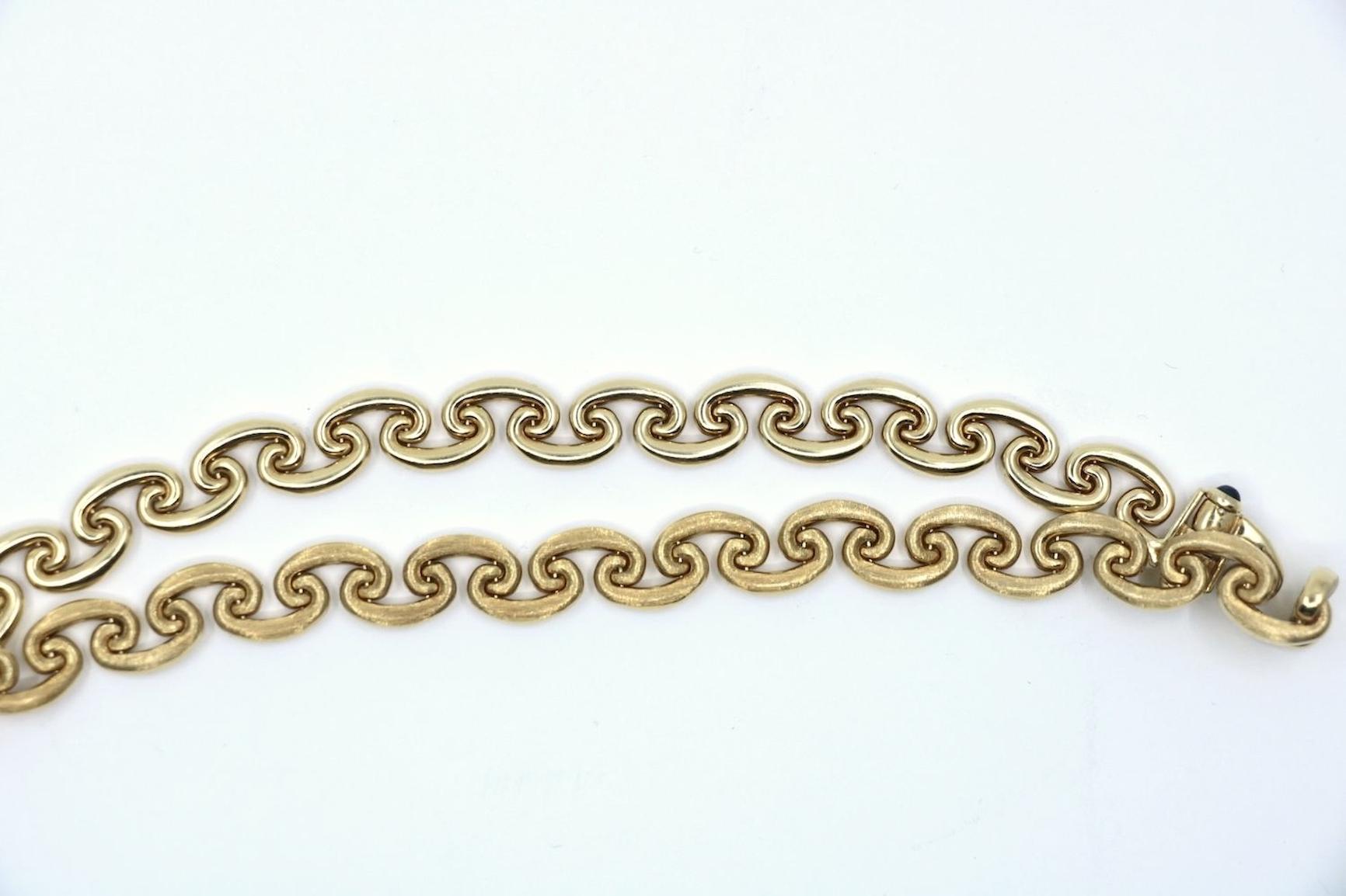 Vintage Chiampesan 18K Gold Mariner Chain Necklace