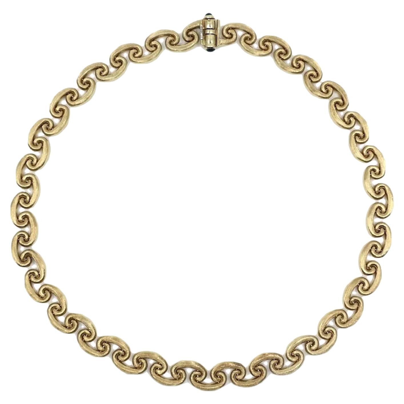 Vintage Chiampesan 18K Gold Mariner Chain Necklace