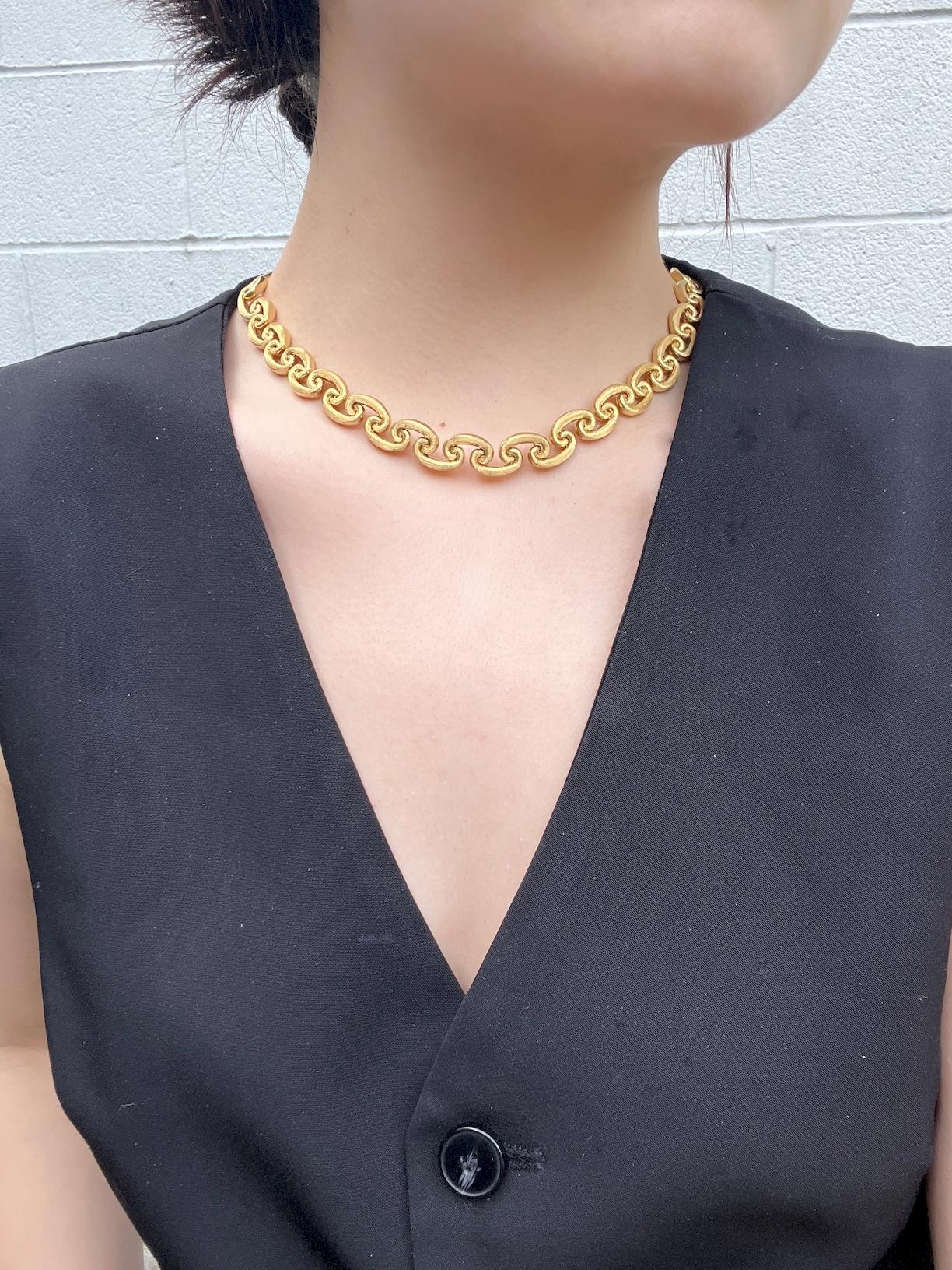 Vintage Chiampesan 18K Gold Mariner Chain Necklace