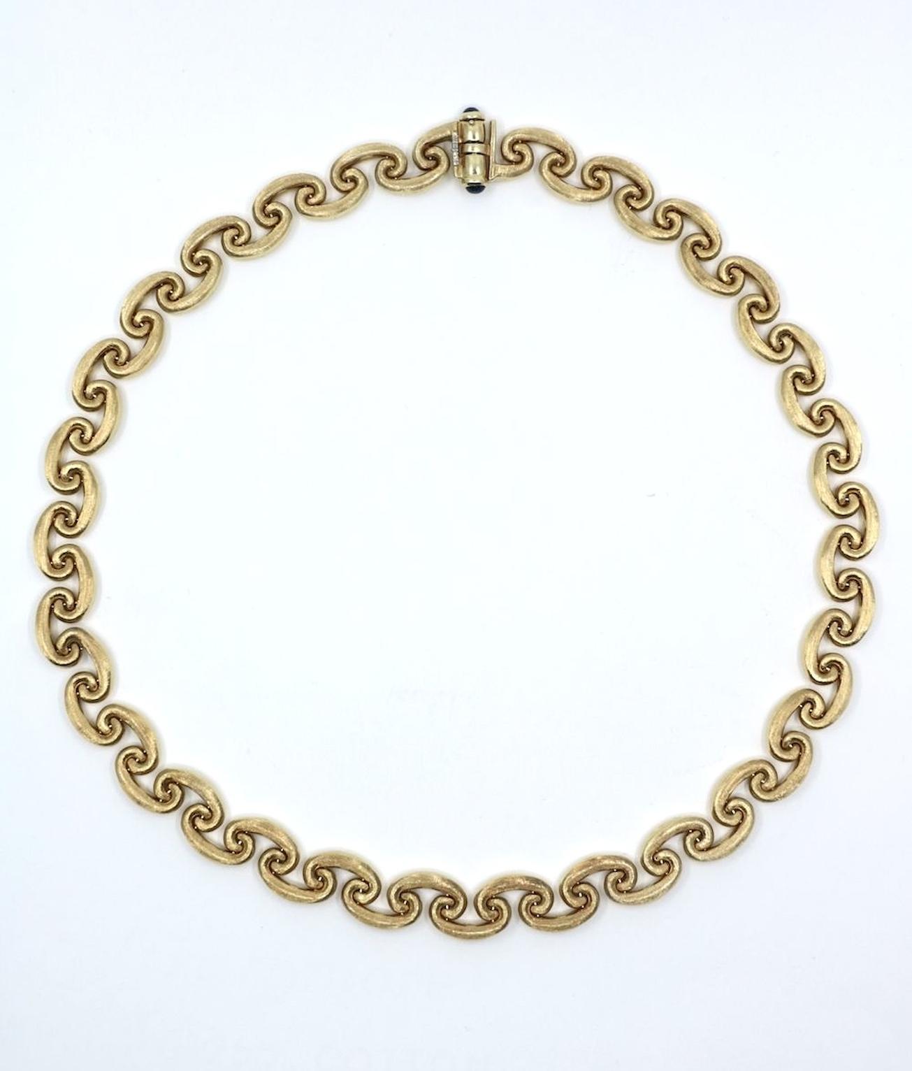 Vintage Chiampesan 18K Gold Mariner Chain Necklace