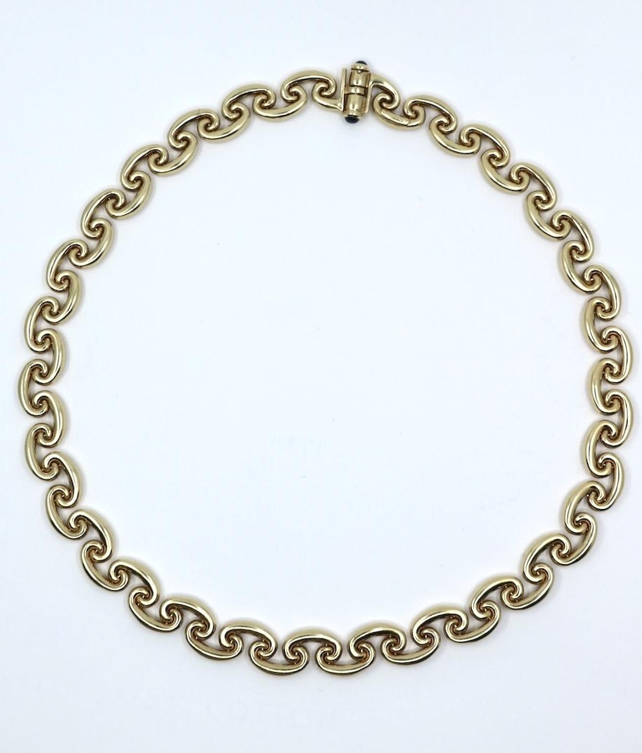 Vintage Chiampesan 18K Gold Mariner Chain Necklace