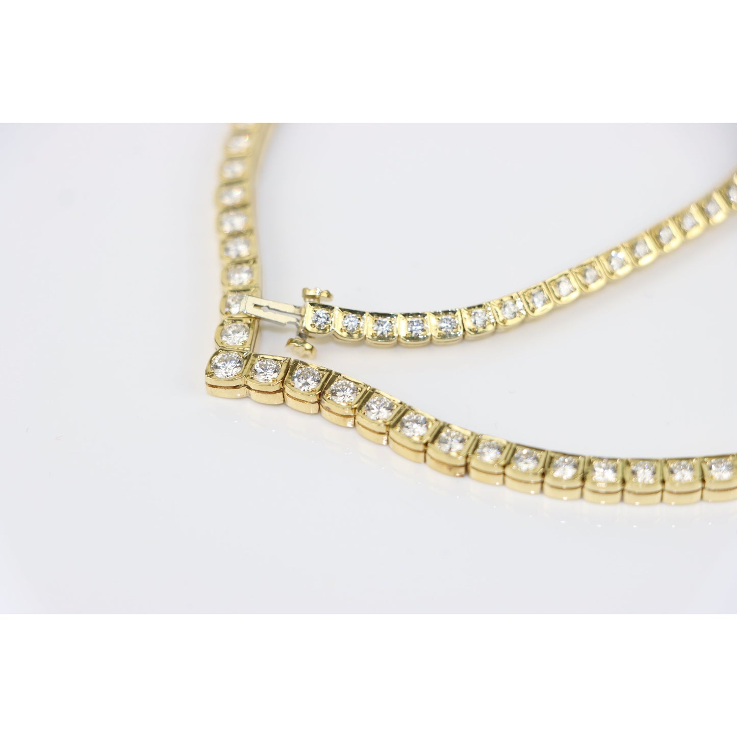 Vintage 9.24 Carat Diamond Riviera Necklace