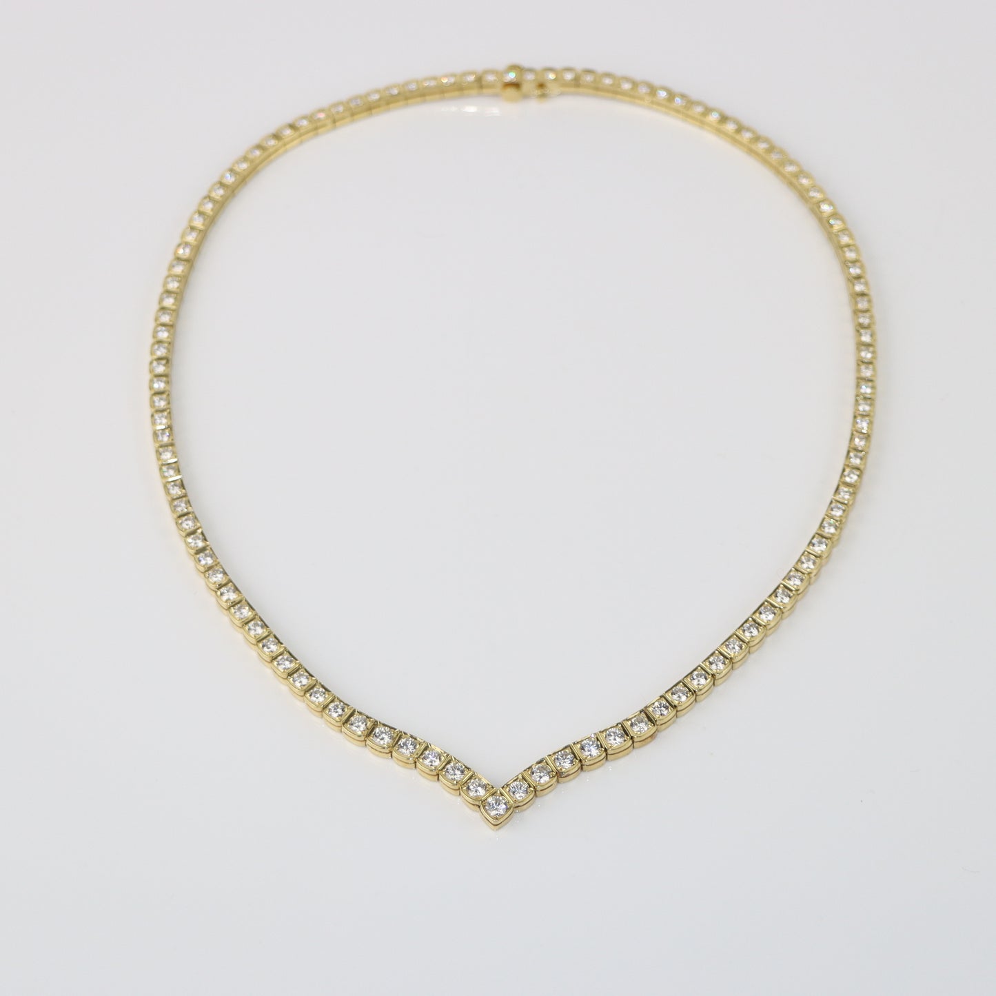 Vintage 9.24 Carat Diamond Riviera Necklace