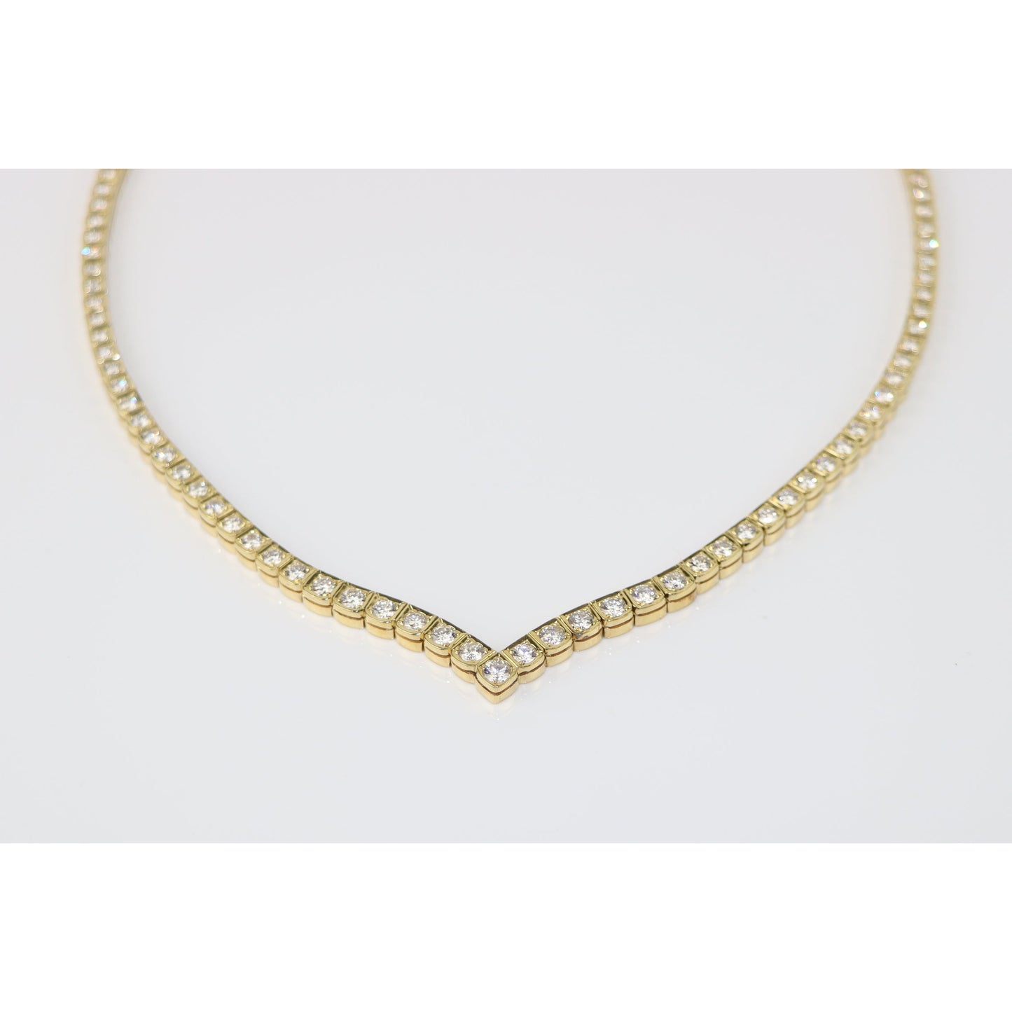 Vintage 9.24 Carat Diamond Riviera Necklace