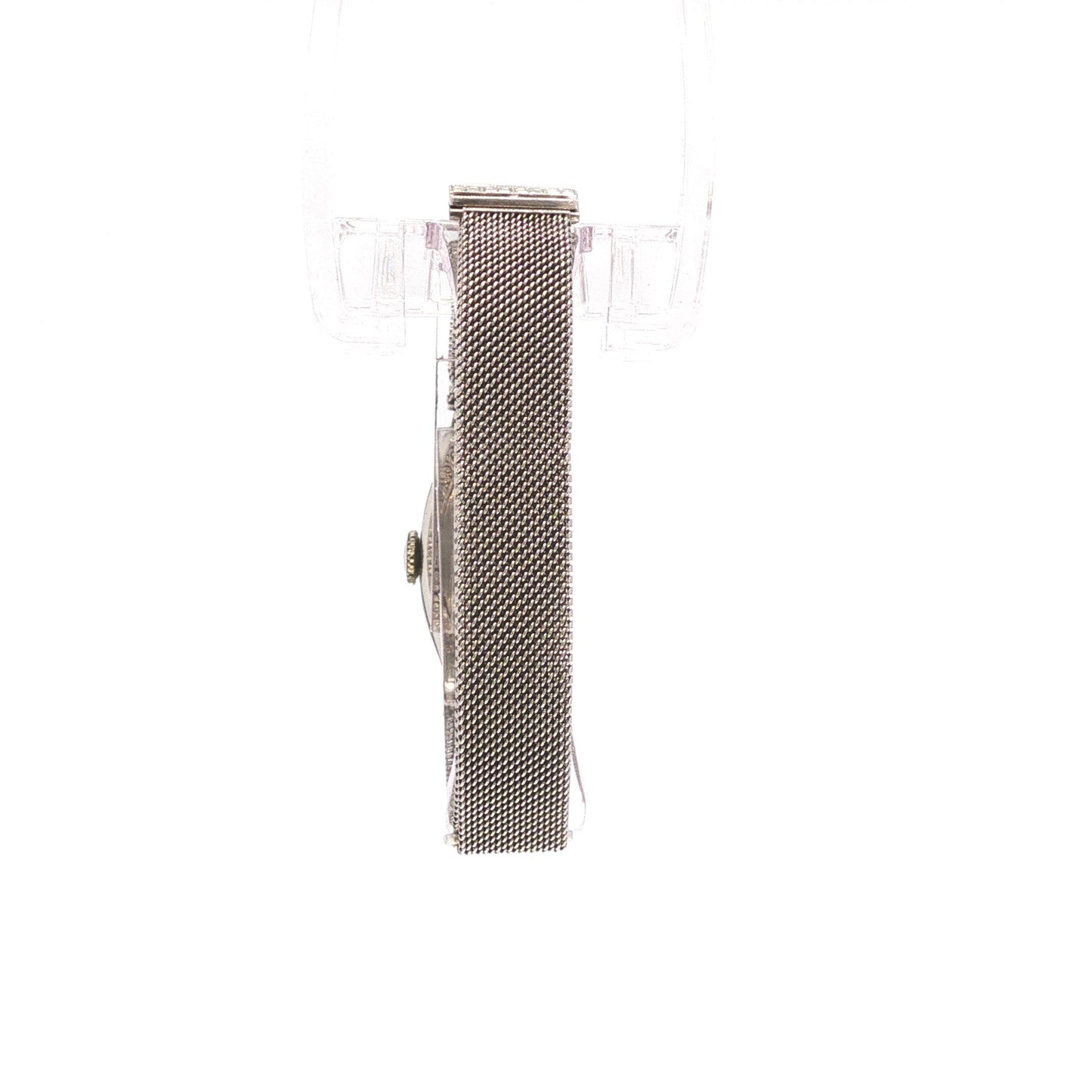 Art Deco Platinum and Diamond Watch Mesh Bracelet