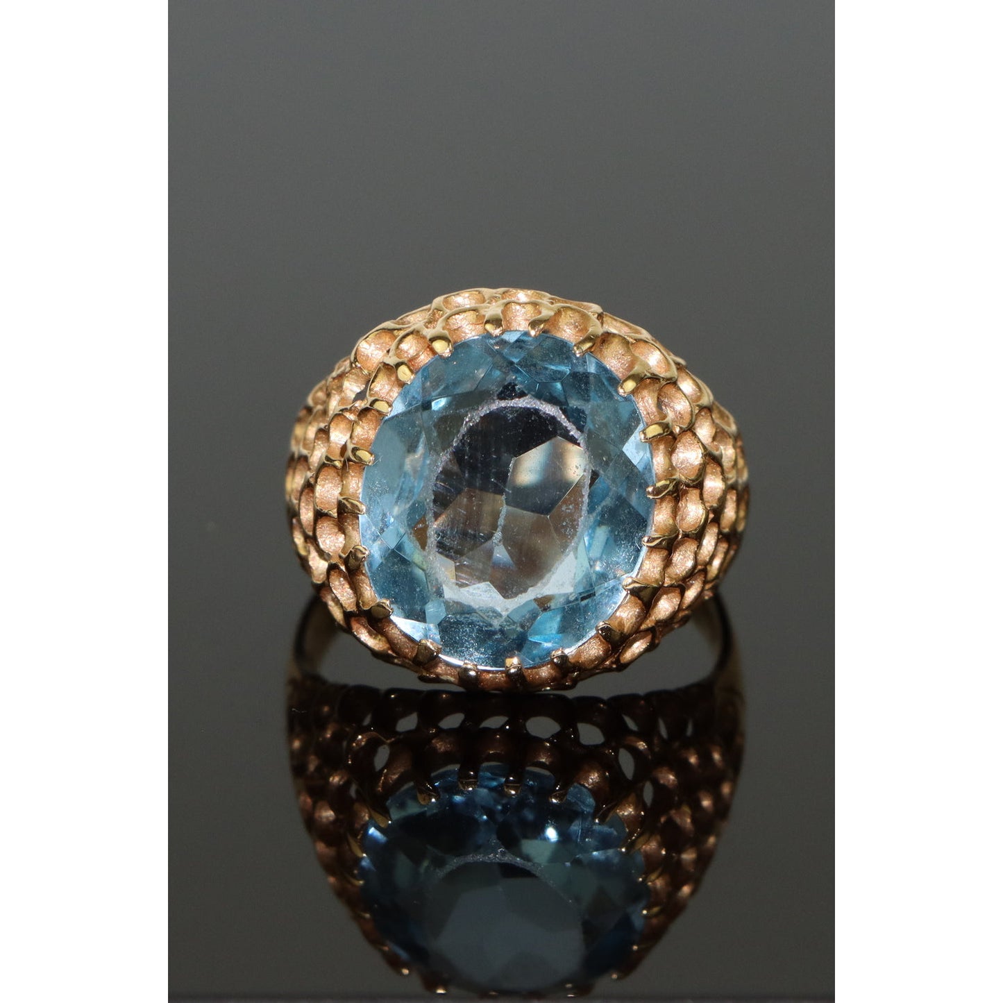 Vintage 18K Gold Topaz Ring