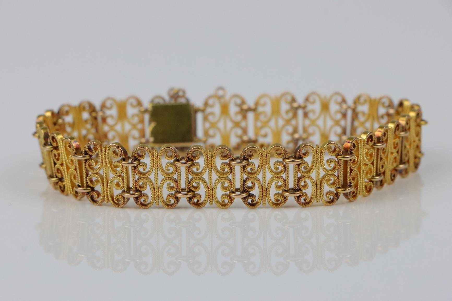 Antique French 18K Gold Bracelet