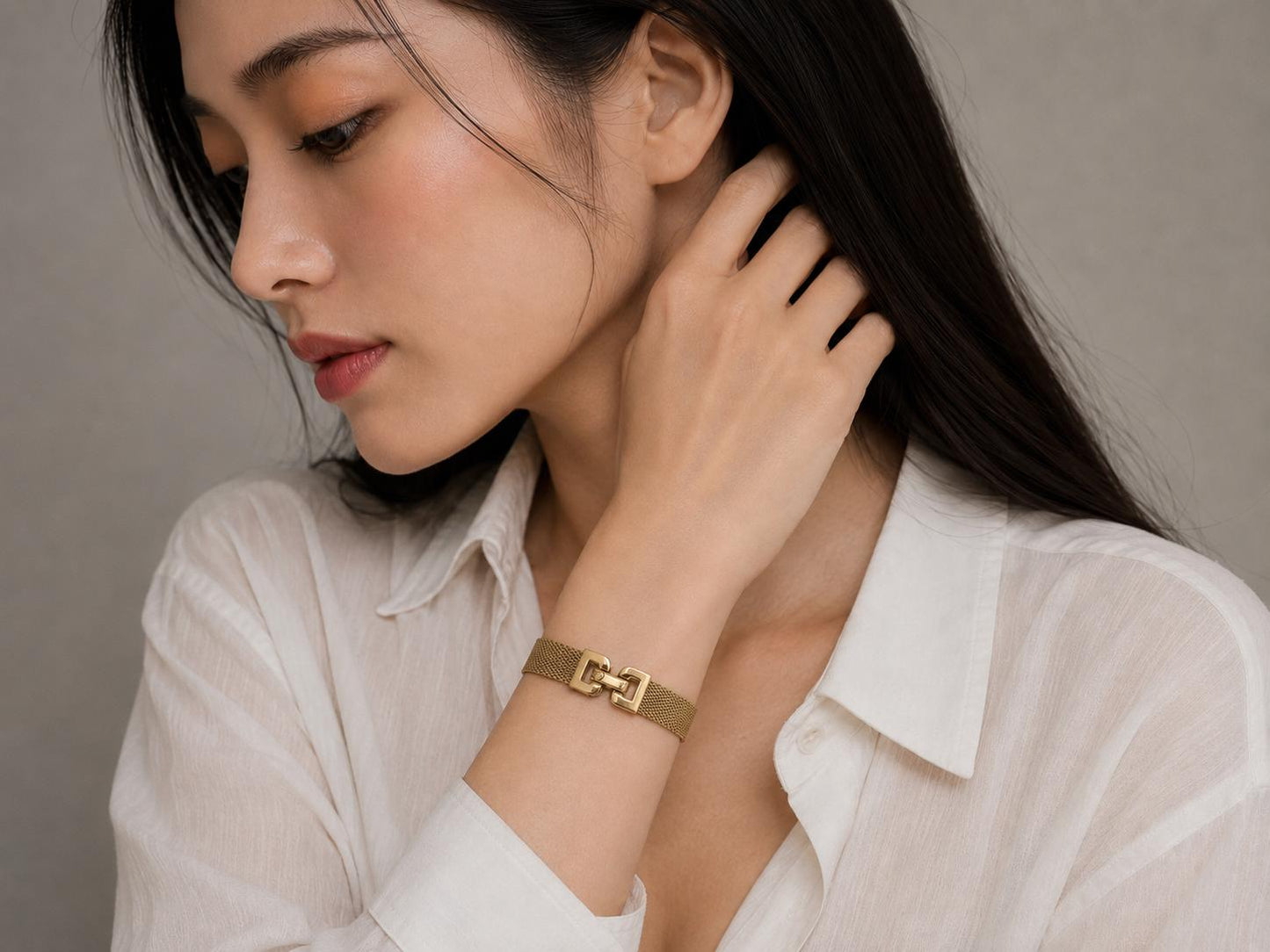 Vintage Tiffany & Co. 18K Gold Woven Mesh Bracelet