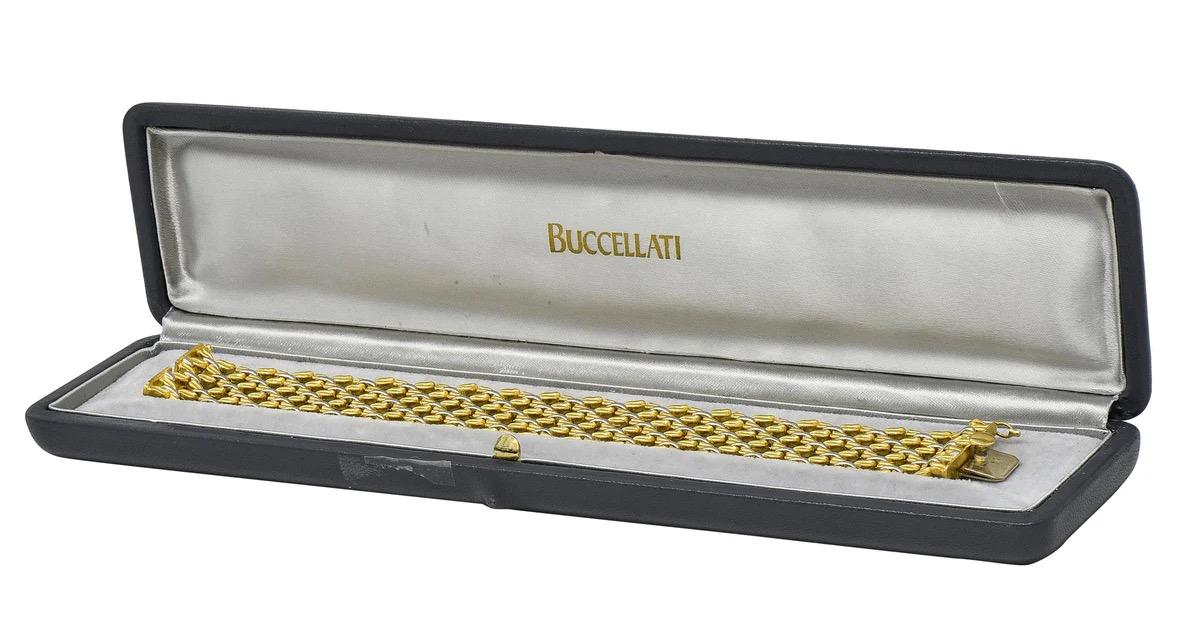 Buccellati 18K Yellow & White Gold Woven Bracelet