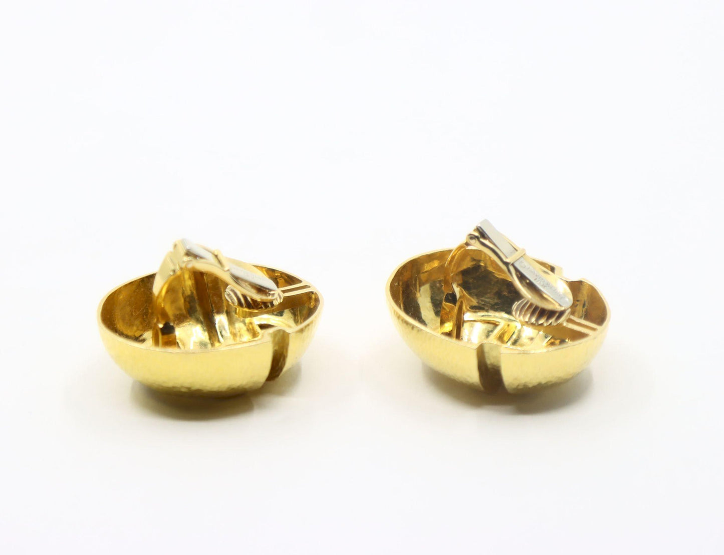 Vintage David Webb 18K Gold Textured Earring