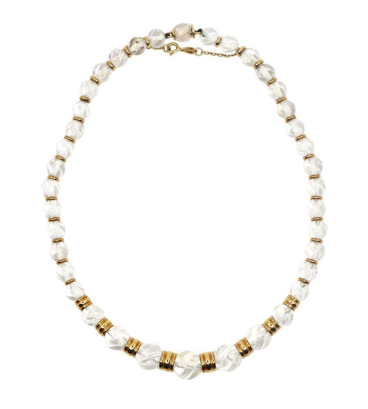Boucheron 18K Gold Rock Crystal Beads Necklace