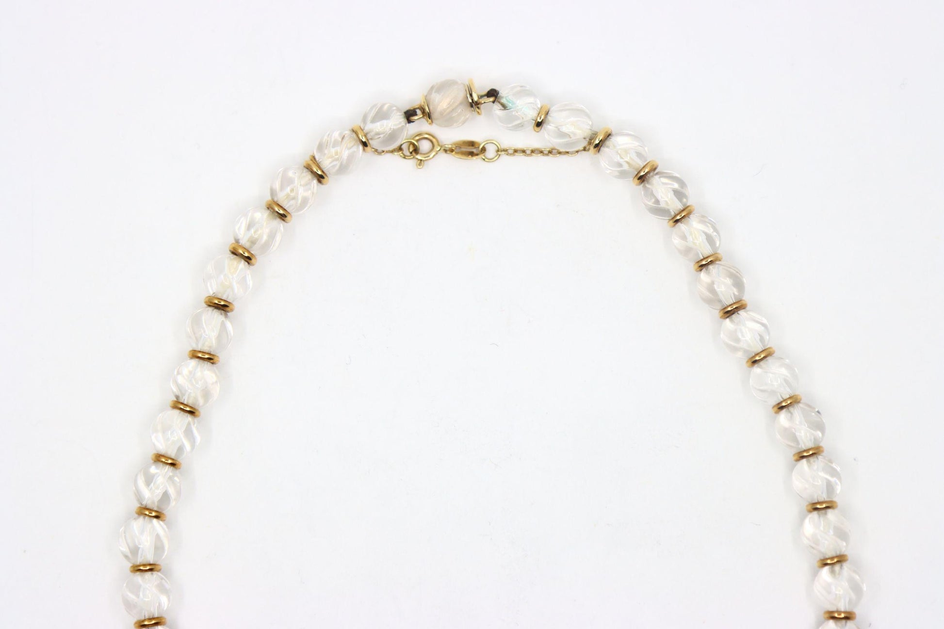Boucheron 18K Gold Rock Crystal Beads Necklace