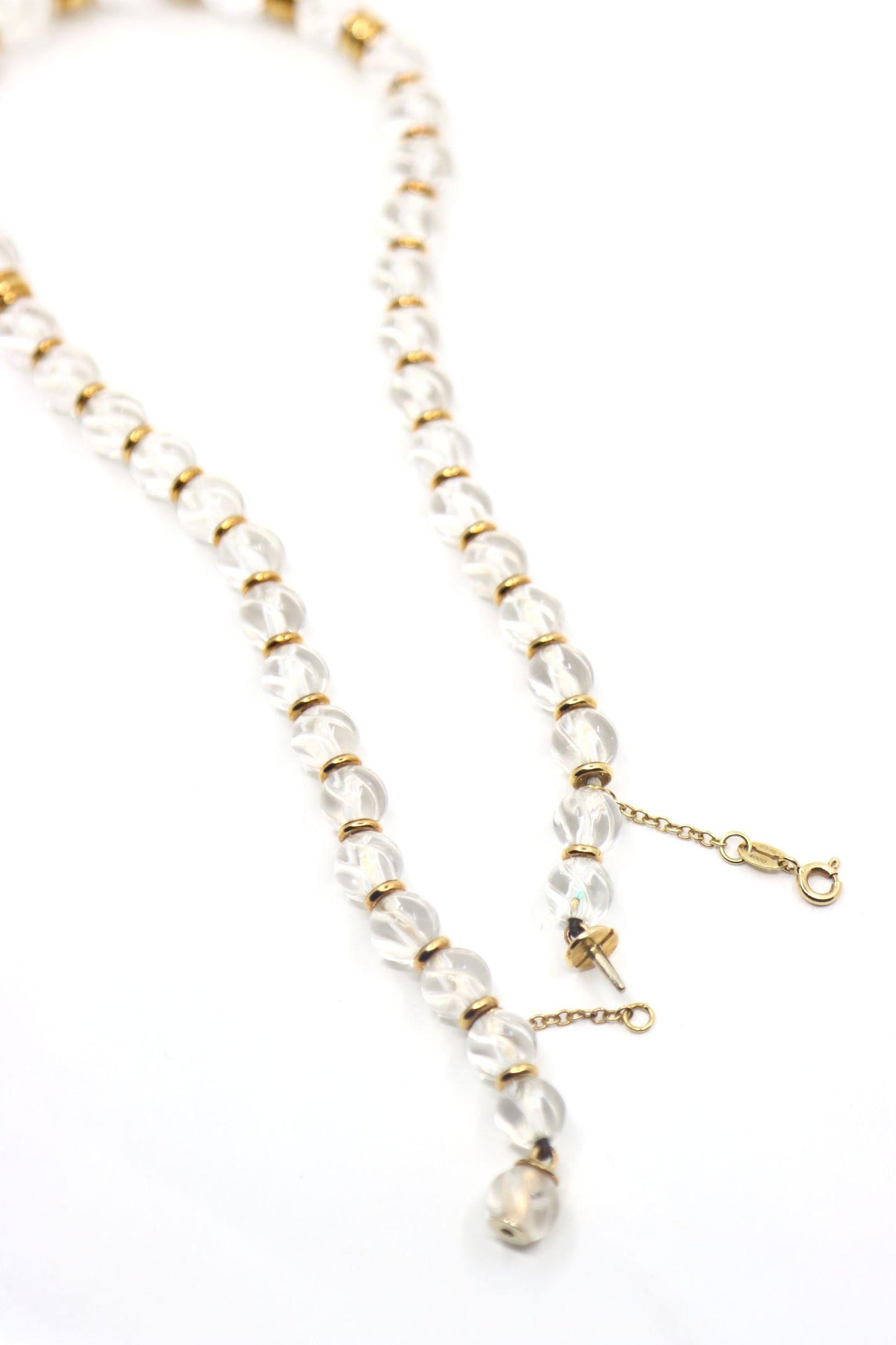 Boucheron 18K Gold Rock Crystal Beads Necklace