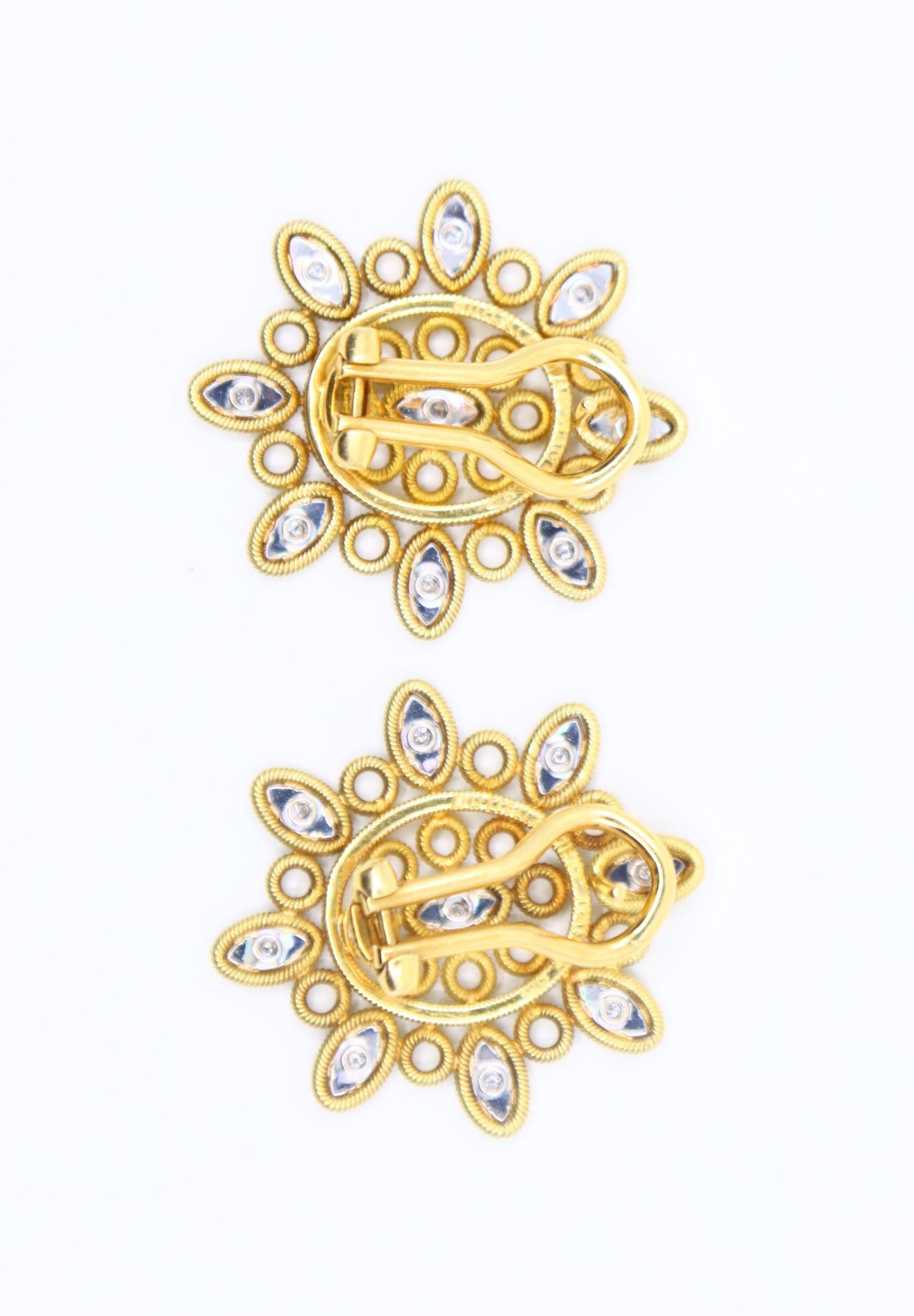 Buccellati 18K  Gold Olympia Necklace & Earring Set