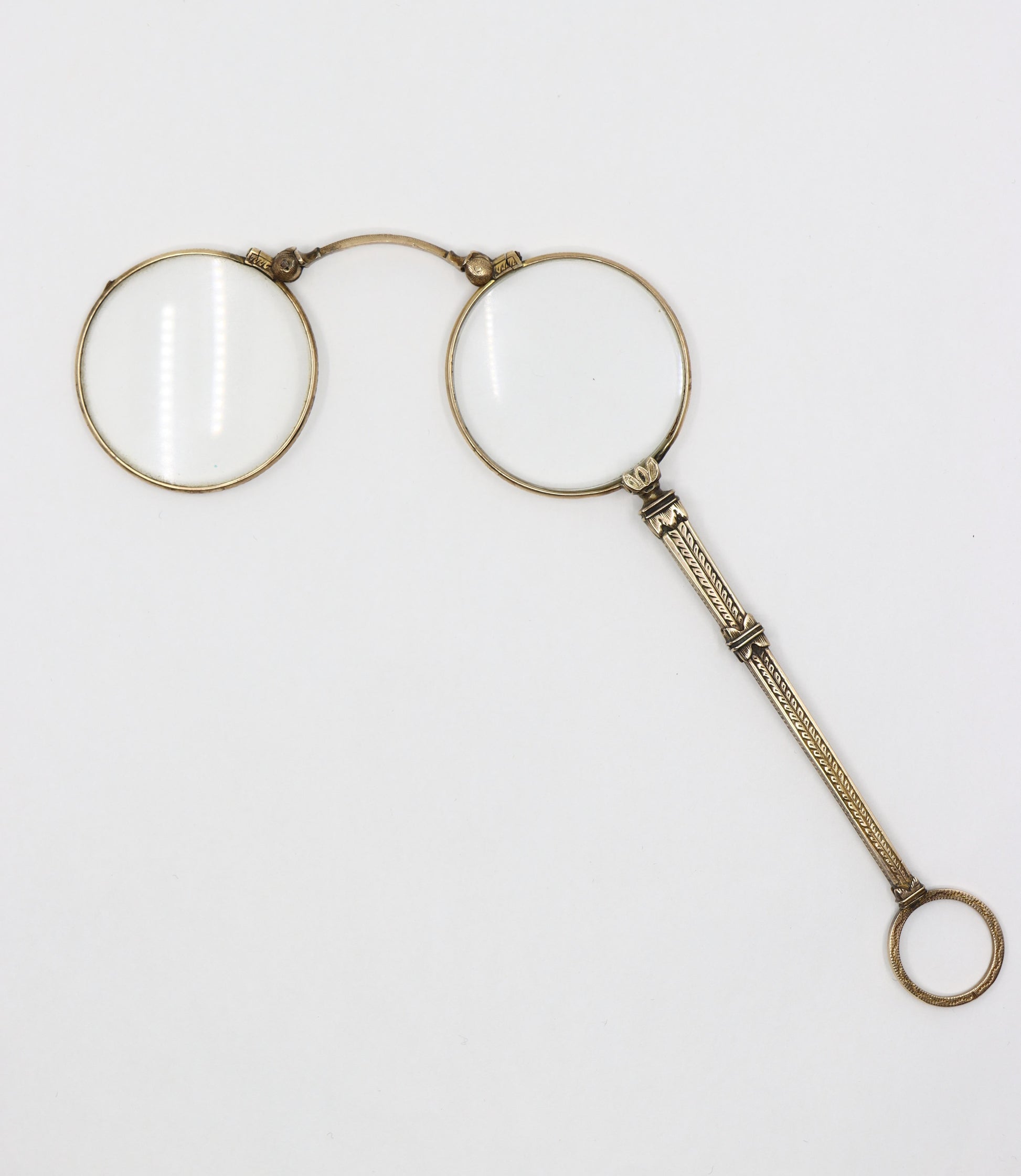 Antique 14K Gold Foldable Lorgnette Magnifier