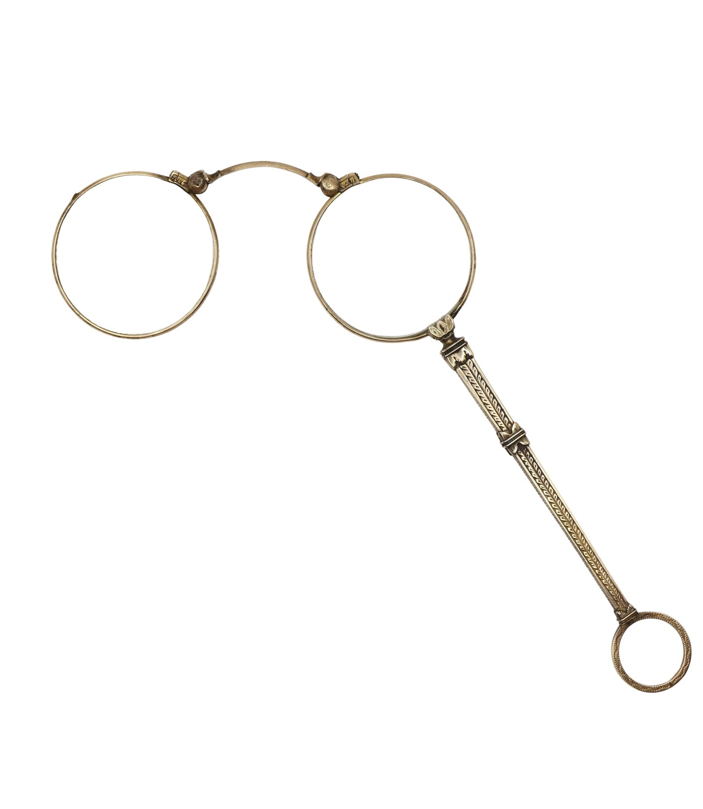 Antique 14K Gold Foldable Lorgnette Magnifier