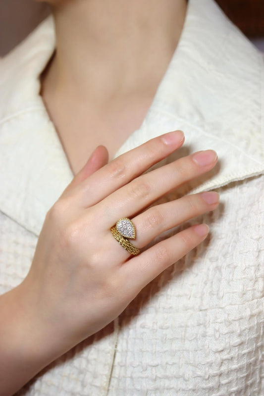 Boucheron 18K Gold Diamonds "Serpent Boheme" Ring