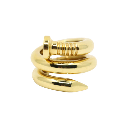 David Webb 18K Gold Nail Ring