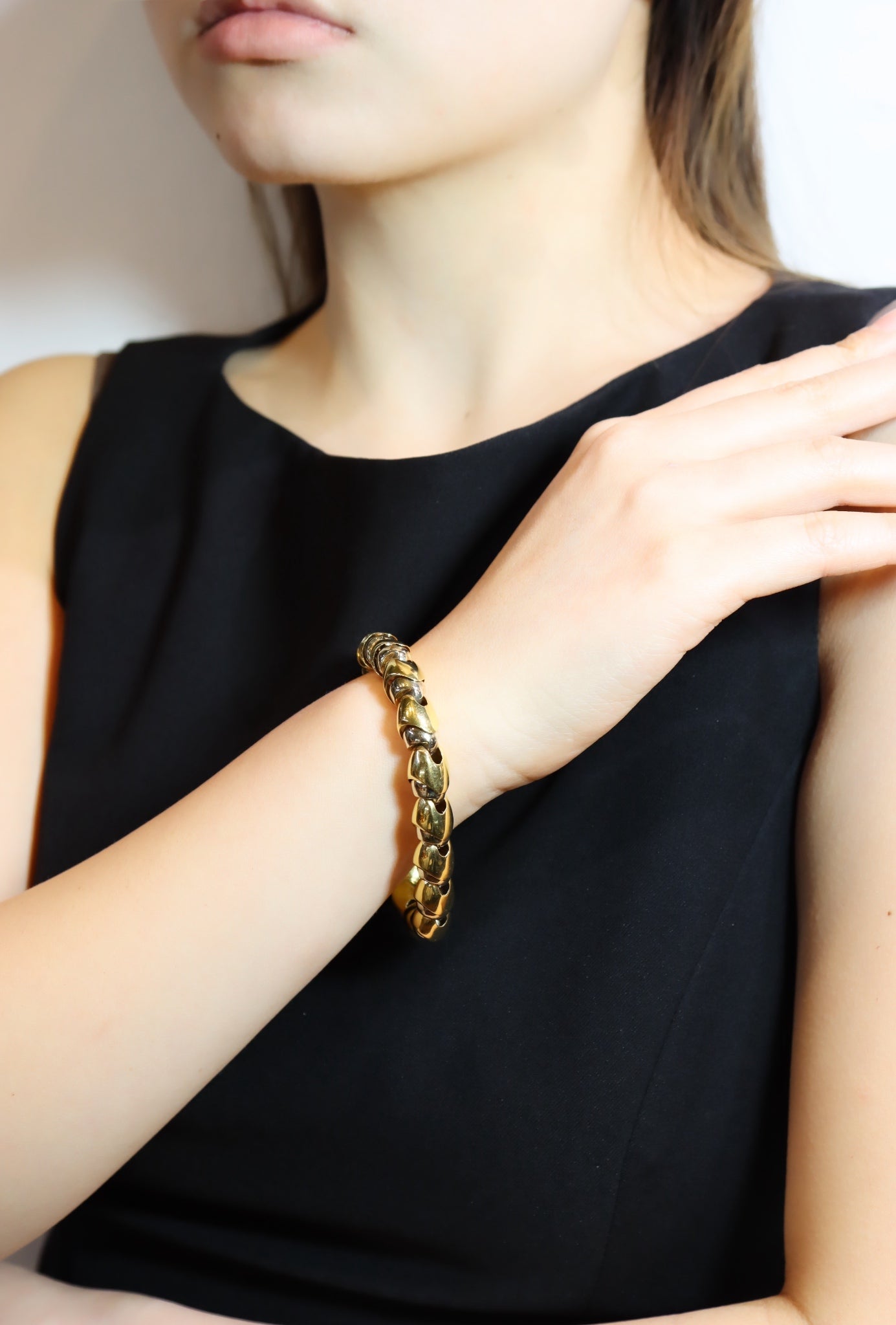 BARAKA 18K Yellow & White Gold Link Bracelet