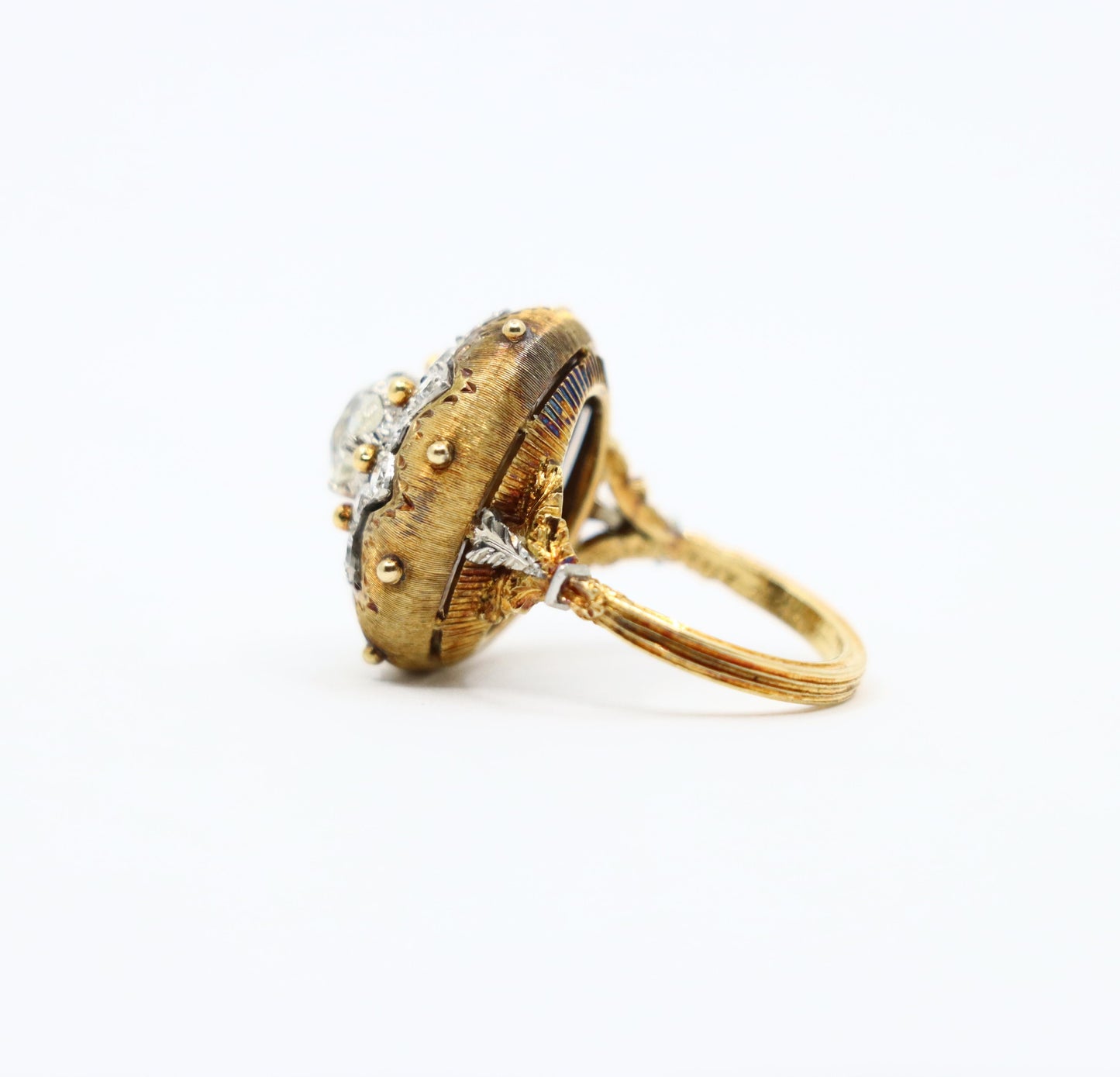 Antique Buccellati 18K Gold Diamond Ring