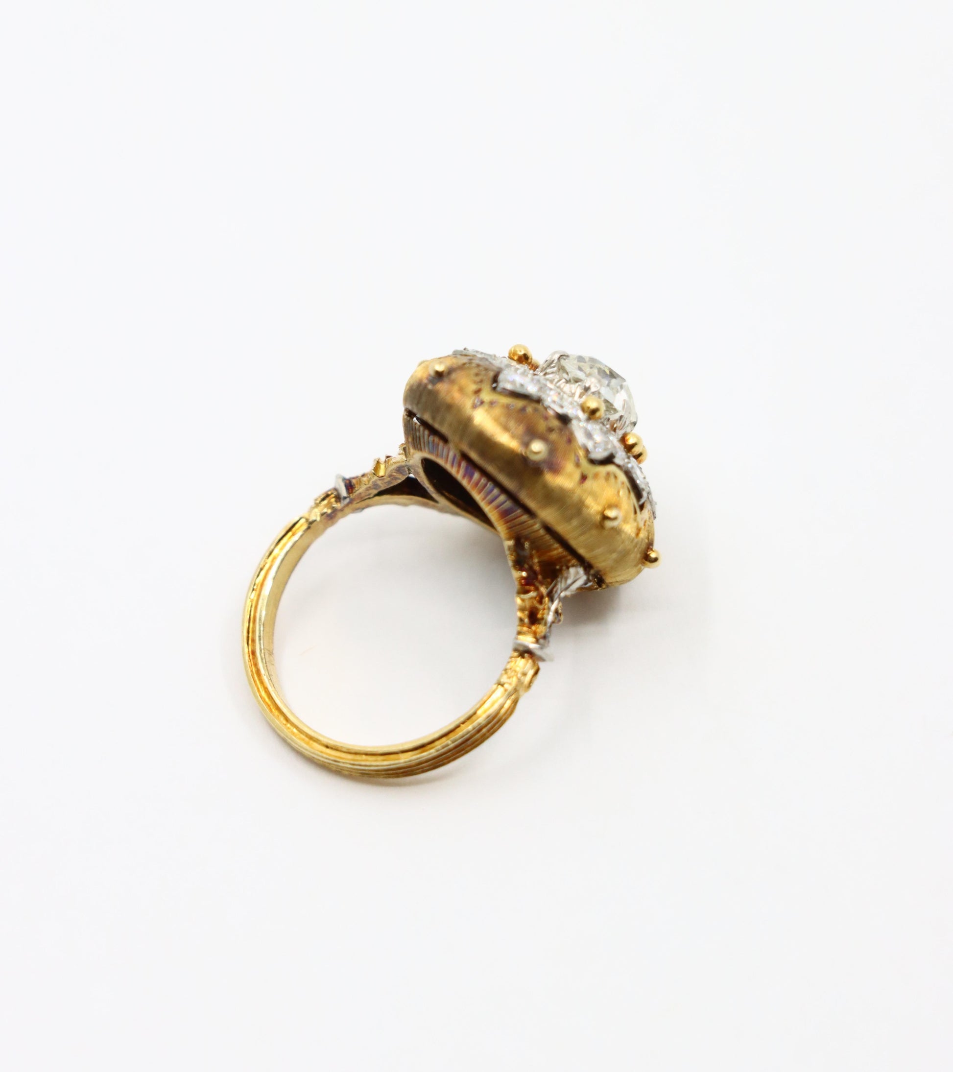 Antique Buccellati 18K Gold Diamond Ring