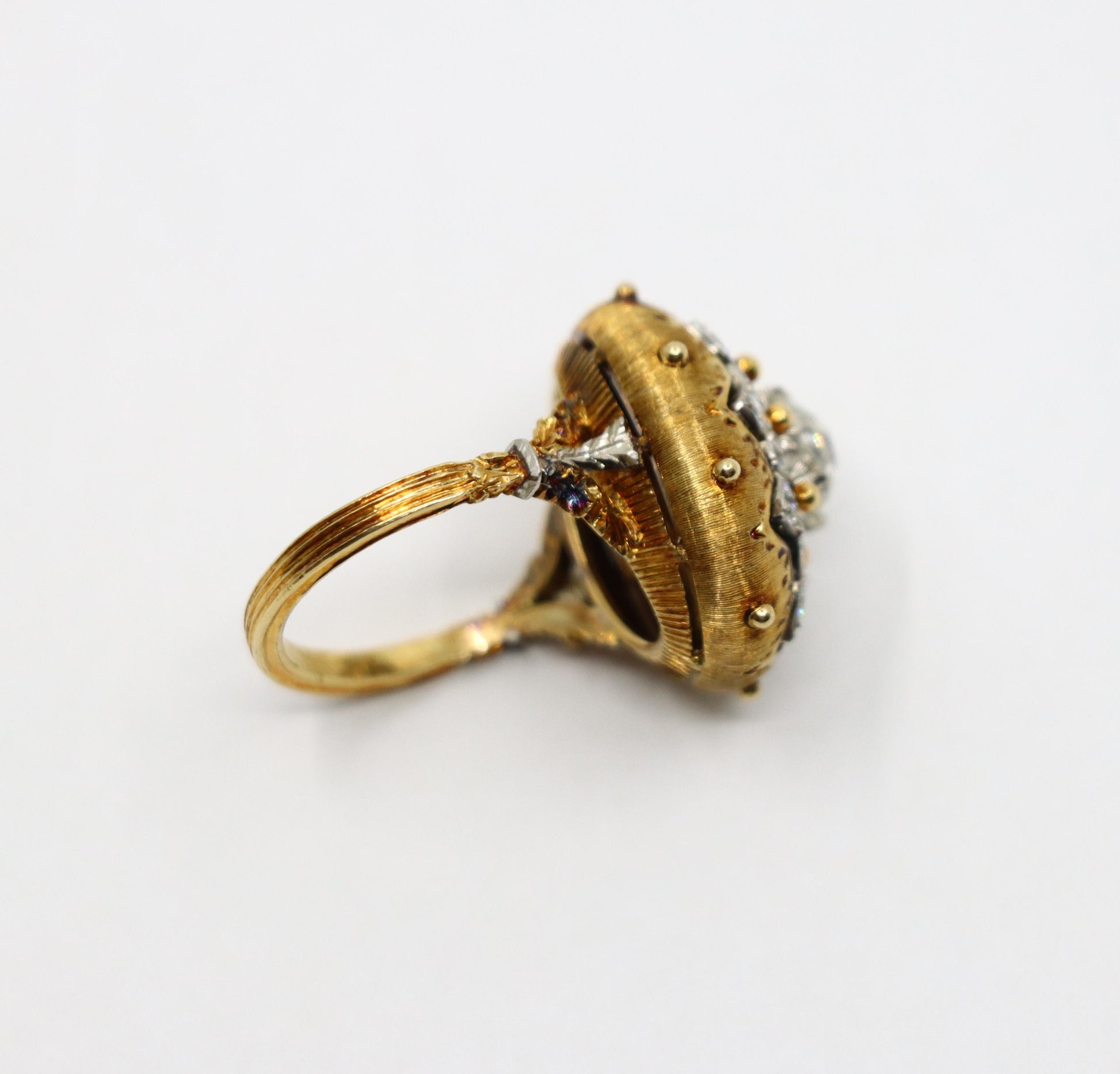 Antique Buccellati 18K Gold Diamond Ring