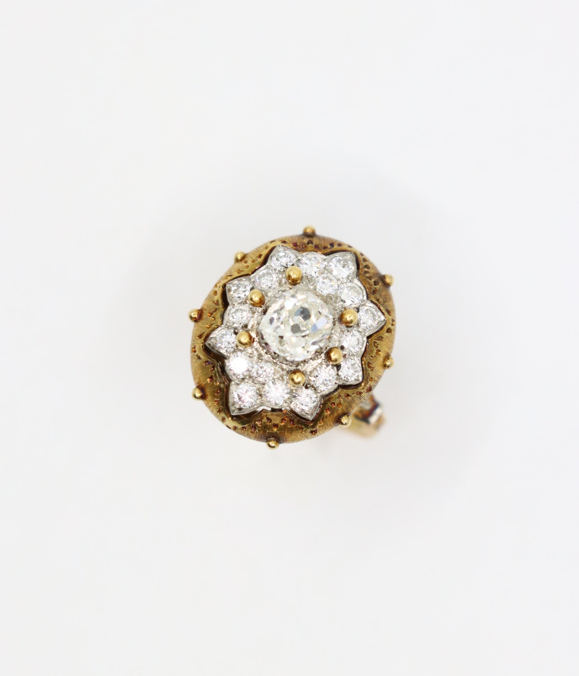 Antique Buccellati 18K Gold Diamond Ring