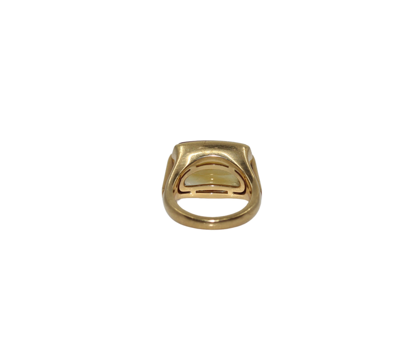 Vintage Bvlgari 18K Gold Citrine Metropolis Ring