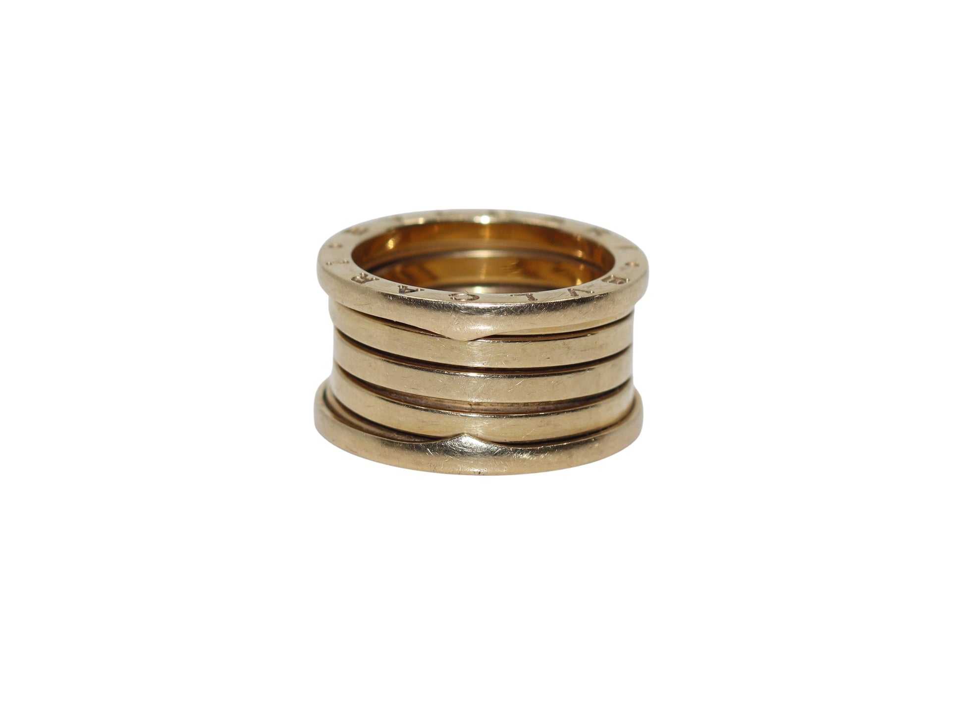 Vintage Bvlgari 18K Yellow Gold B.Zero 1 Four-Band Ring
