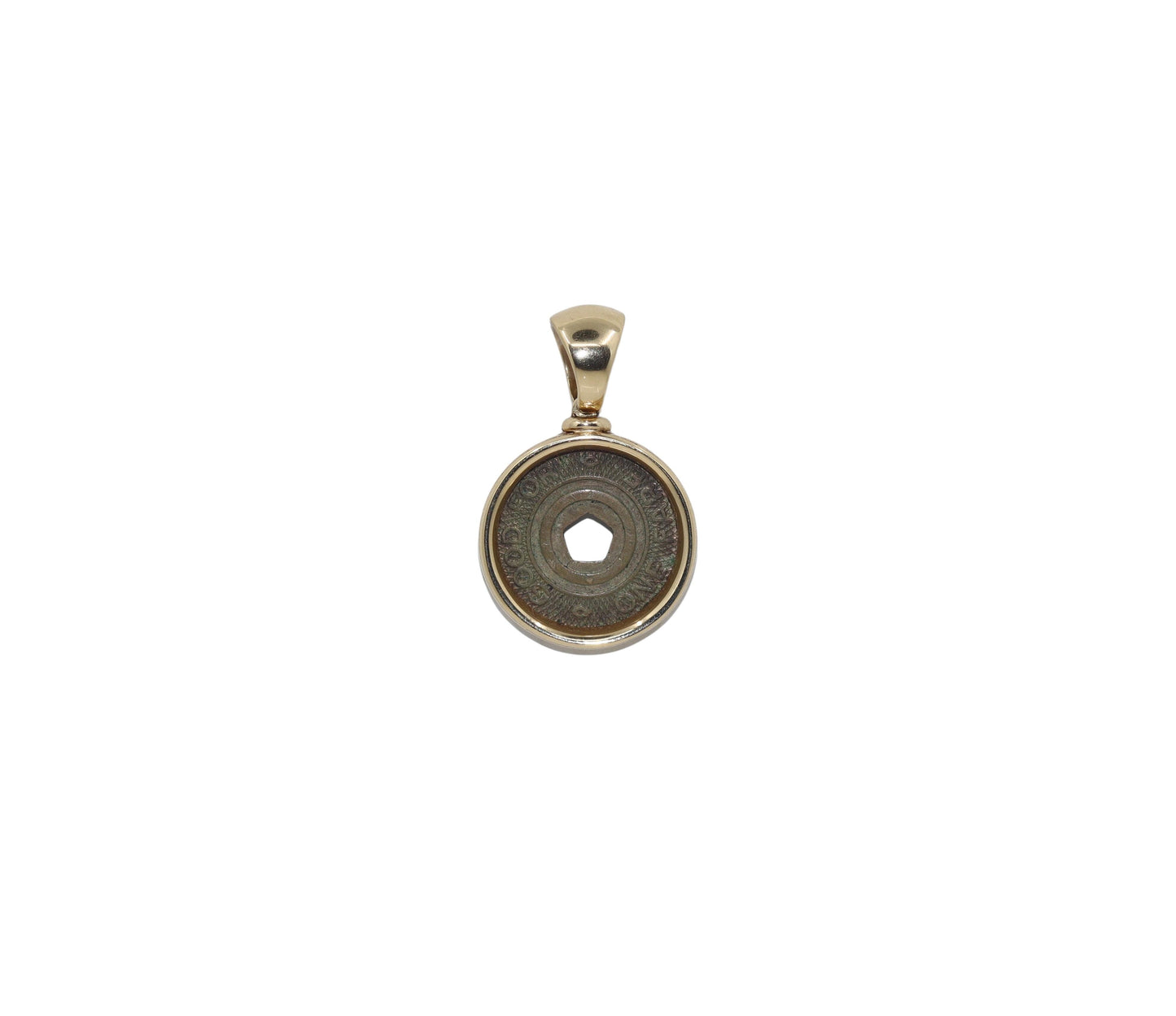 Bulgari Monete Limited Edition NYC Subway Token 18K Yellow Gold Pendant