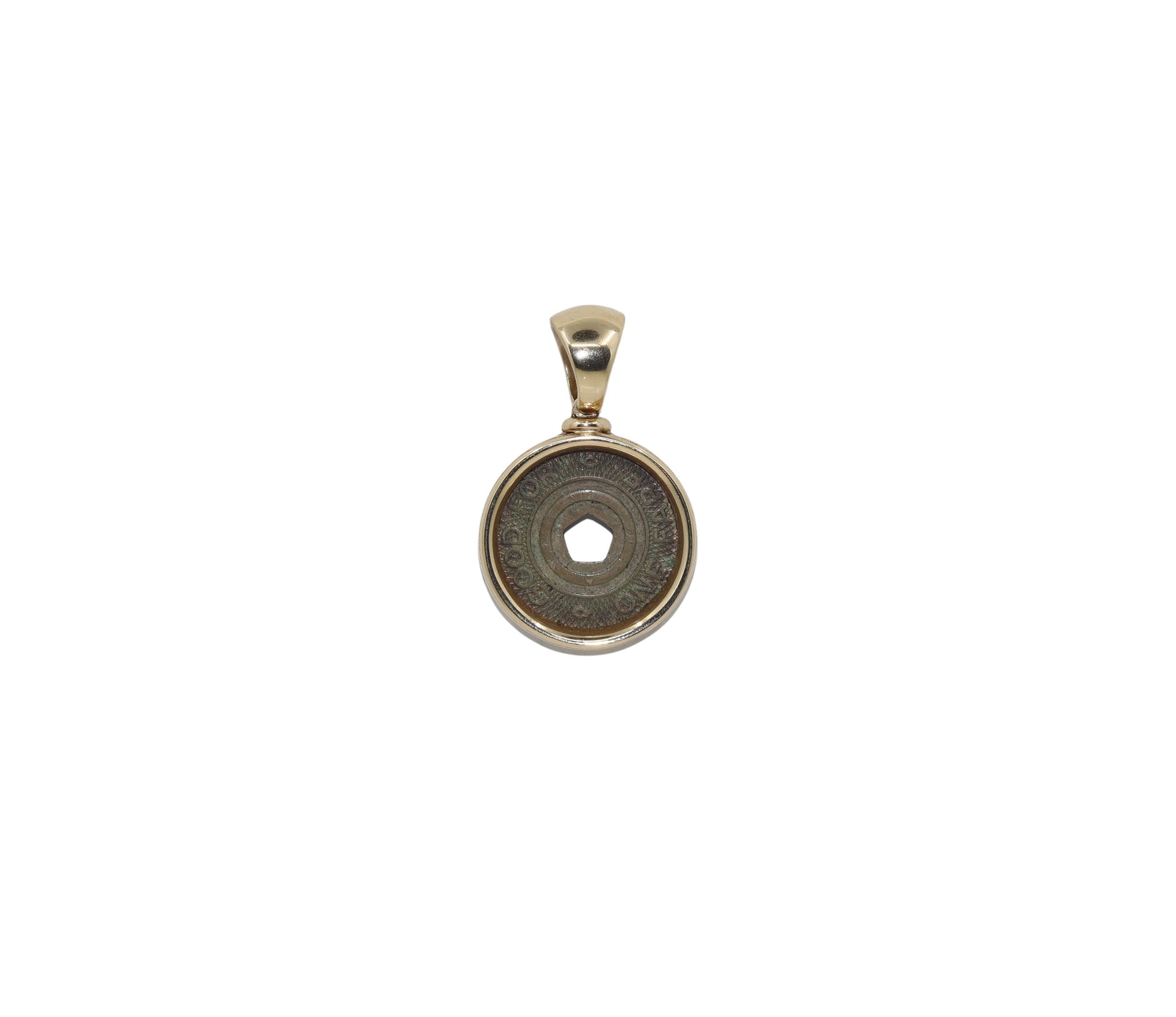 Bulgari Monete Limited Edition NYC Subway Token 18K Yellow Gold Pendant