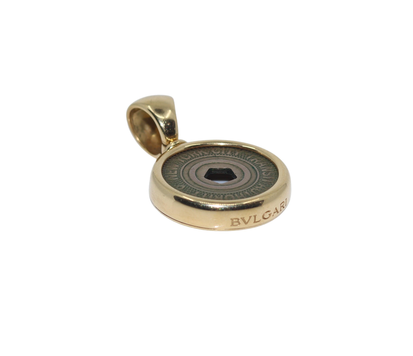 Bulgari Monete Limited Edition NYC Subway Token 18K Yellow Gold Pendant