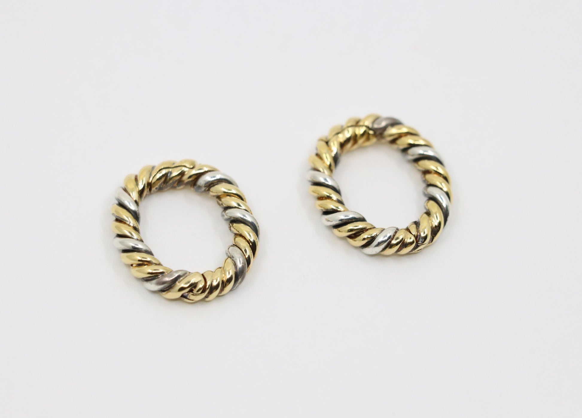 David Webb 18K Gold & Sterling "Around the Cuff" Cufflink