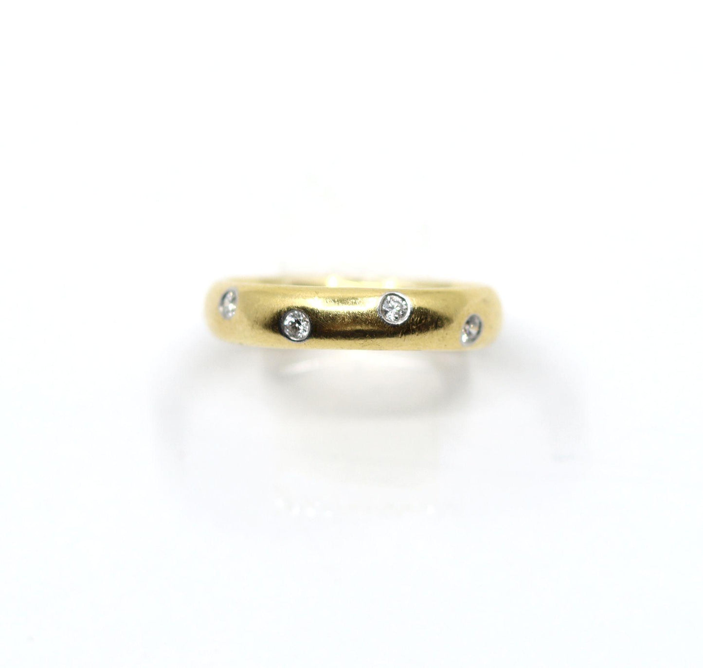 Tiffany & Co Etoile 18K Gold & Platinum Diamond Band Ring