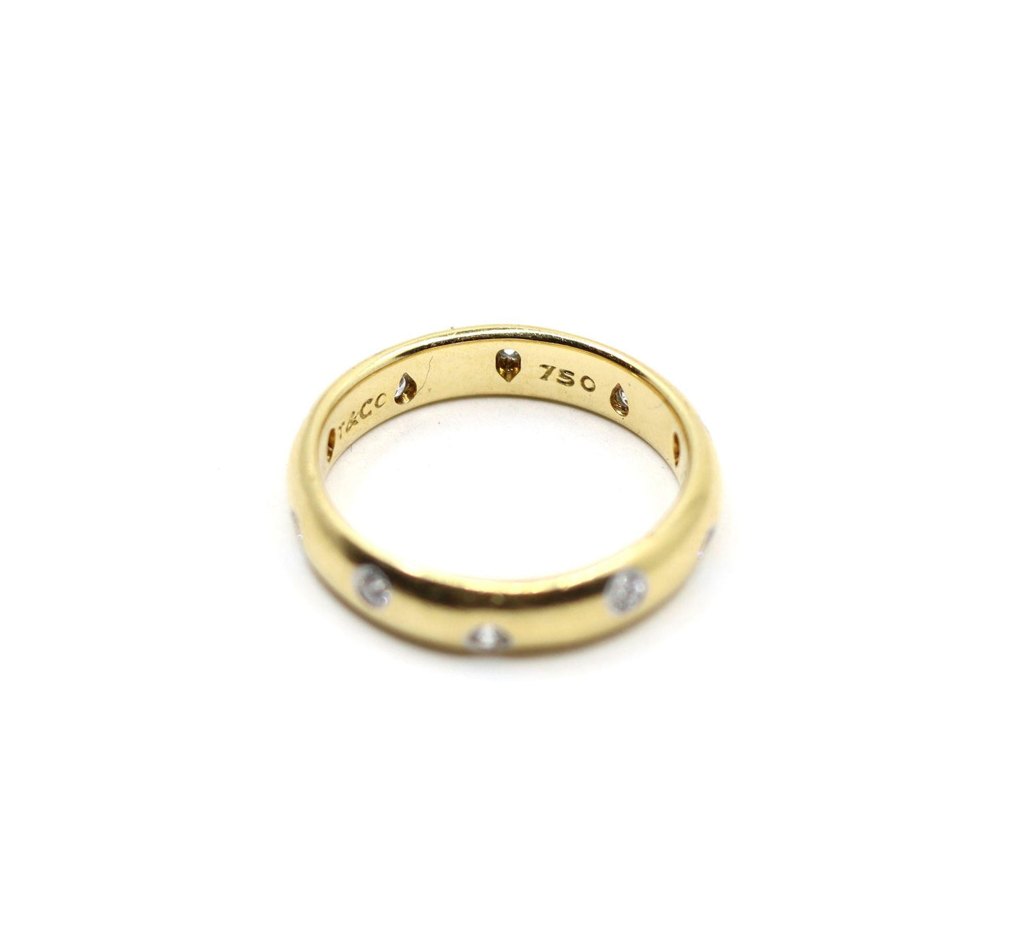 Tiffany & Co Etoile 18K Gold & Platinum Diamond Band Ring