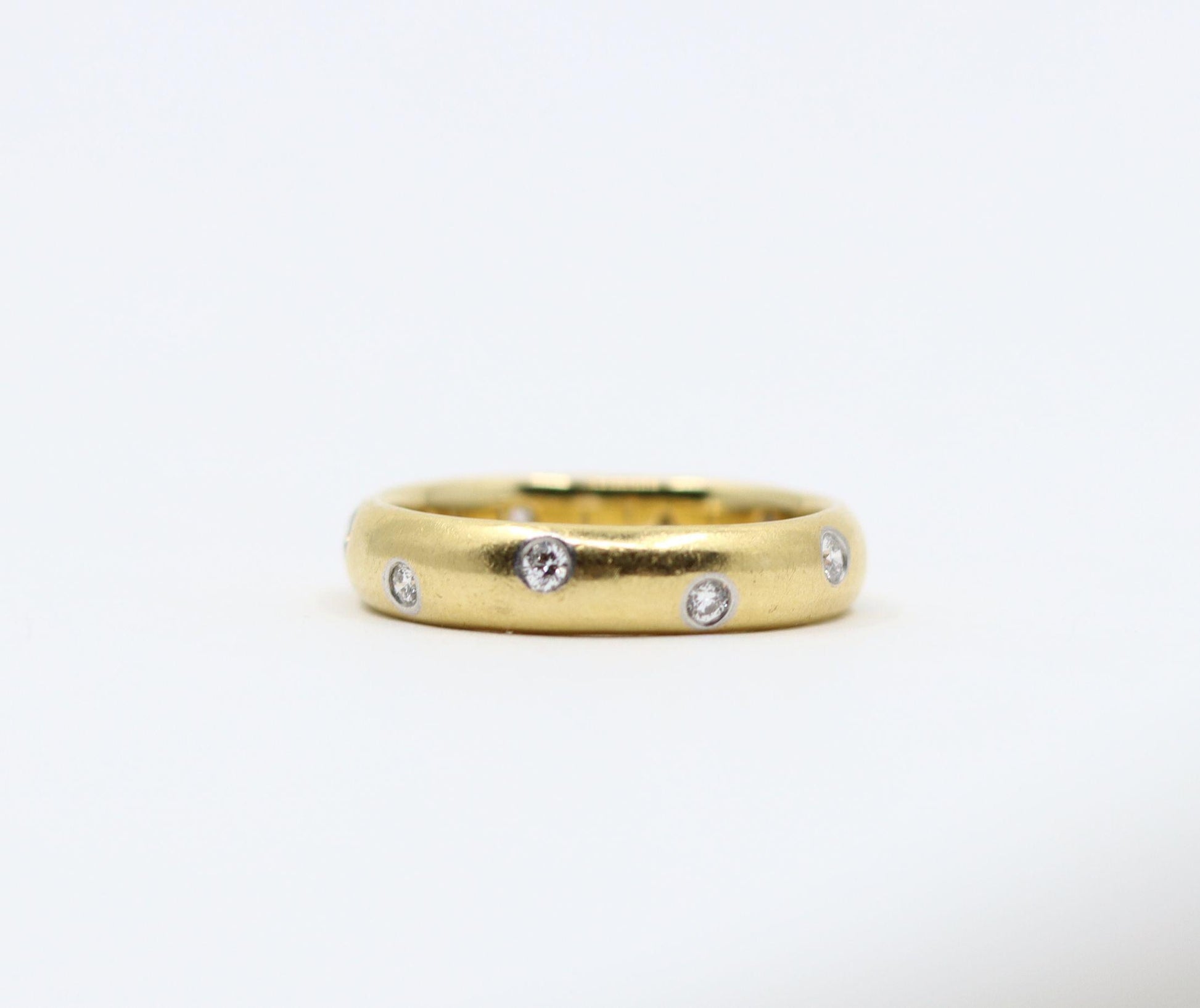 Tiffany & Co Etoile 18K Gold & Platinum Diamond Band Ring