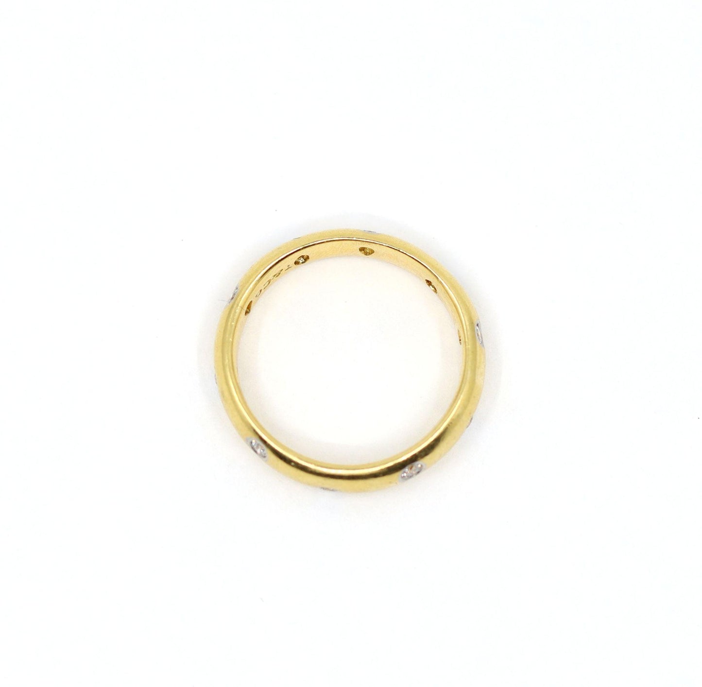 Tiffany & Co Etoile 18K Gold & Platinum Diamond Band Ring