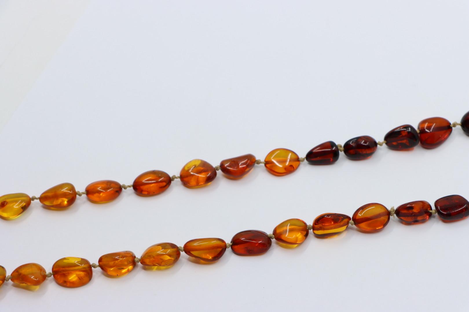 Vintage Gradient Amber Beads Necklace