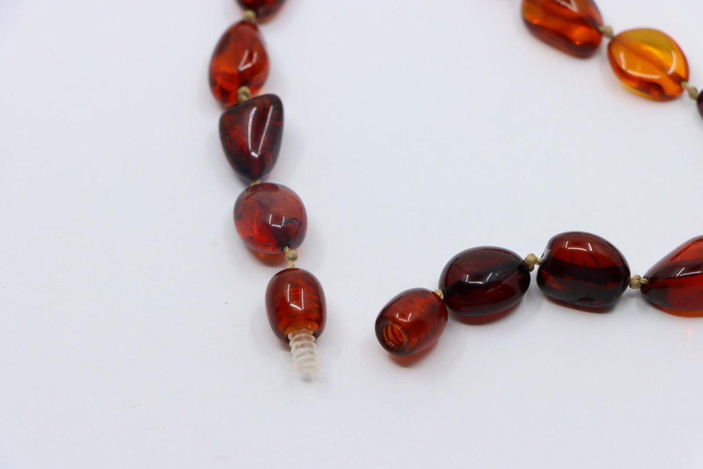 Vintage Gradient Amber Beads Necklace