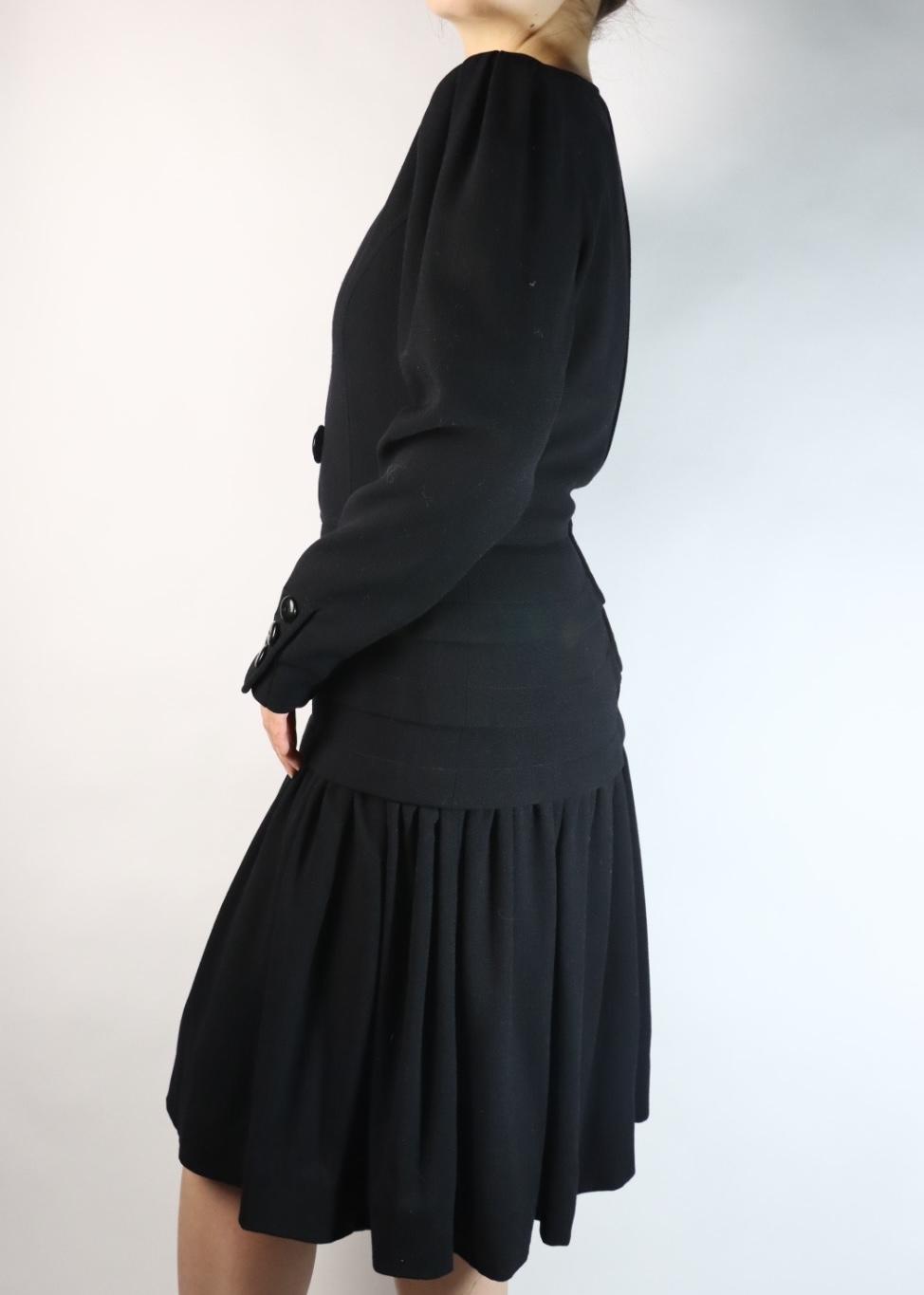 Vintage Valentino Black Dress Suit