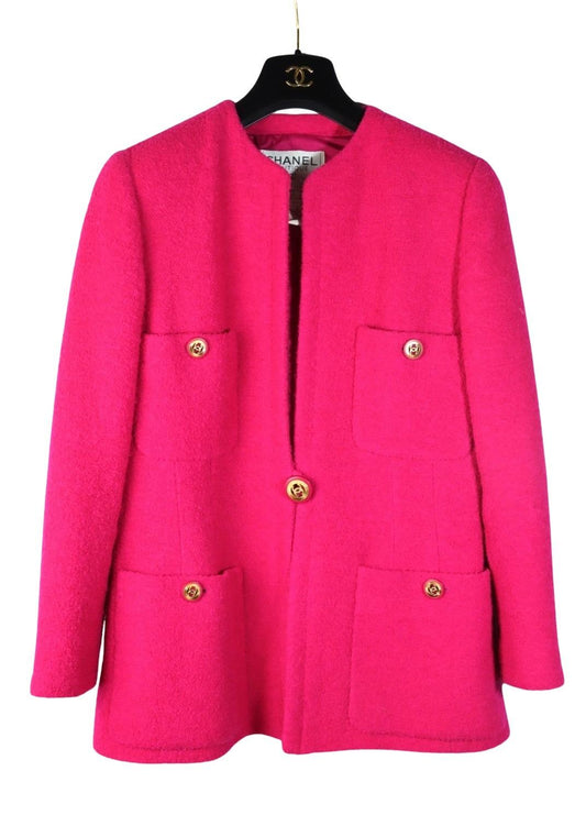 Vintage 1996 Chanel Pink Wool Jacket