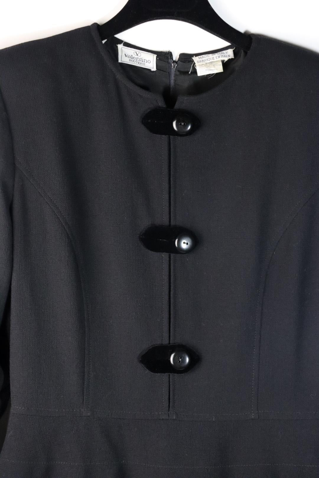 Vintage Valentino Black Dress Suit